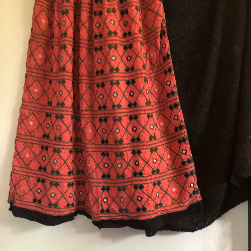 Free People Red Boho Maxi Skirt XS - Picture 2 of 6